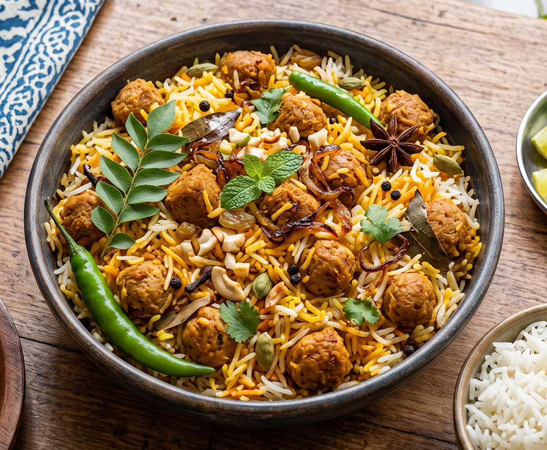 Soya Chunk Biryani