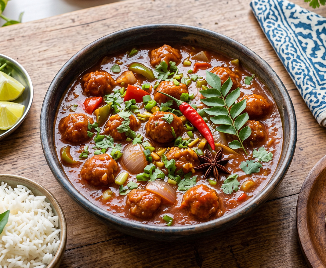 Soya Chunk Manchurian Gravy